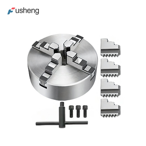 Đầu cặp máy tiện CNC đa chấu tự định tâm 4 chấu FUSHENG K11-80/100/125/130/160/200/250, độ cứng HRC55-60, thủy lực/khí nén - Product Image 1