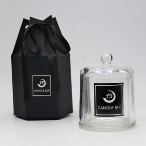 FENGJUN Cloche en verre décorative de luxe avec couvercle et boîte pour <span class=keywords><strong>bougie</strong></span>, idéale pour la présentation - Product Image 3