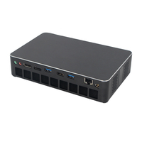 I3 Mini Pc Desktop Computer All Aluminum Fanless Thin Client Industrial Router Computer Pc System Unite Desktops