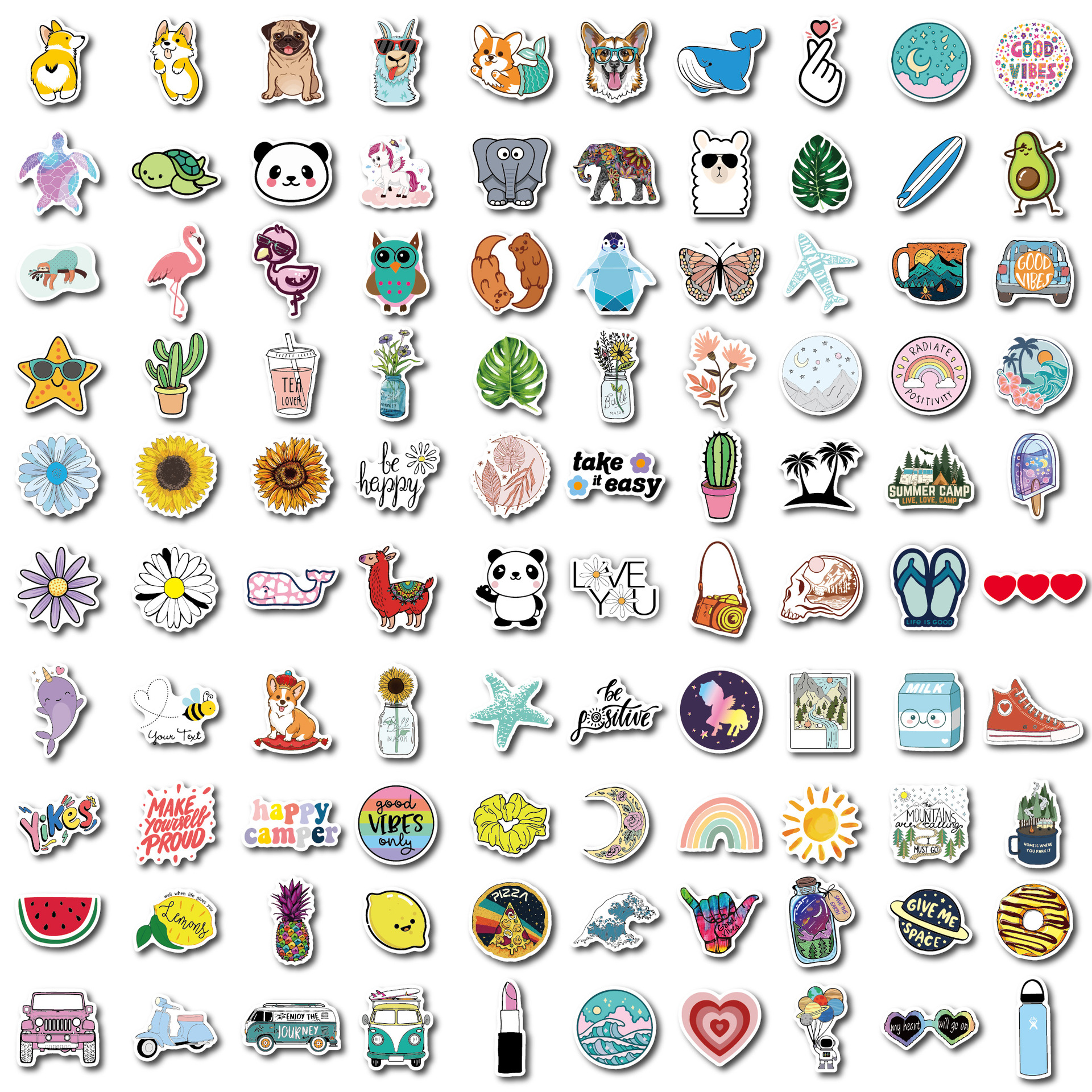 400 Pcs Cartoon Stickers Pack - Waterproof Decals For Water Bottles, Laptops & Skateboards