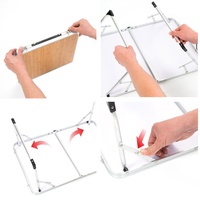 Mini Design moderne pliable en bois de bambou Table pratique petit mobilier d'extérieur pour Camping pique-nique Barbecue lit utilisation de l'ordinateur