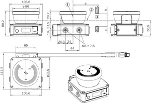 Escáneres Láser de Seguridad SICK NANS3-CAAZ30AN1 1100334 NanoScan3 Pro I/O, Alcance de 40 m, Uso en Interiores, Láser de Seguridad NANS3-CAAZ30AN1 - Product Image 4