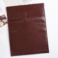 Carpeta de Archivos A4 de Cuero PU Impermeable Personalizada, Carpeta de Documentos para la Escuela y la Oficina, Bolsa Impermeable para Archivos