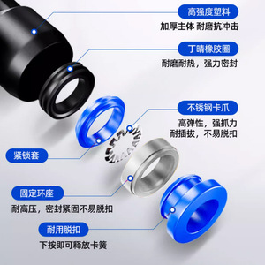 ข้อต่อลมแบบเร็ว Li Guang Aerodynamics ชุบนิกเกิล ทองแดงเกลียว ข้อต่อแบบงอ PL8-02 10-03 PL12-04 - Product Image 1