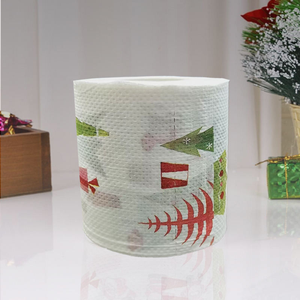 <span class=keywords><strong>Papel</strong></span> Higiénico Desechable con Estampado de Árbol de <span class=keywords><strong>Navidad</strong></span> Blanco, Ecológico, Pulpa de Madera Virgen, 300 Piezas, 2 Capas, Regalo Festivo para el Hogar y el Baño - Product Image 1
