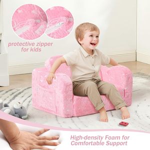 Canapé enfant pliable, doux, en peluche, écologique et lumineux dans le noir, pour enfants de plus de 2 ans - Product Image 4