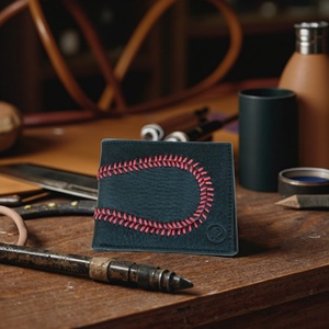 <b>For</b> Boshiho Handmade Men's Bifold <b>Wallet</b> Minimalist Baseball Stitching Leather Vintage Thread RFID Anti-Theft <b>Card</b> <b>Holder</b> - Product Image 6