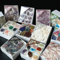 Coffret de Cristaux en Gros : Coffret Cadeau de Noël en Cristal Brut Naturel, Quartz Spirituel et Améthyste pour la Guérison