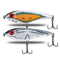 Leurres crankbait à coulée lente VTAVTA (90mm/120mm/150mm) pour la pêche au bar, au brochet et au slider, en 24 couleurs, pour la pêche en rivière
