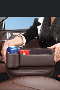 カーシートギャップオーガナイザー多機能コンソールクレヴィスストレージボックスカーシートギャップフィラーカップホルダー付きインテリアアクセサリー - Product Image 3