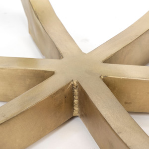 Tavolo da pranzo con Base in marmo e metallo arrotondato HMS 48 \ "bianco e oro - Product Image 6