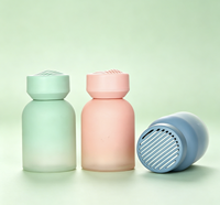 Bouteilles d'aromathérapie en verre dépoli de 120 ml, modèles phares en gros du fabricant, design dégradé de couleur pour diffuseur de voiture