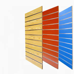 Construction <span class=keywords><strong>Noyer</strong></span> Extira Bent Slat Wall Mount Mdf Fiberboard Raw Board 9mm pour Store Display - Product Image 3