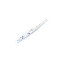 Aiguilles à tricoter en porcelaine bleu blanc, ensemble de crochet en aluminium, 9 pièces, nouveauté, pull poignée en plastique, bleu et blanc