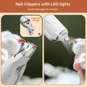 Coupe-ongles et lime à ongles 2-en-1 en acier inoxydable pour chiens et chats, avec lumières LED, rechargeable, sûr pour les chiens et chats de petite, moyenne et grande taille, ainsi que pour les hamsters - Product Image 5