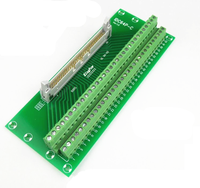 Módulo de Interfaz para Montaje en Riel DIN IDC-64, Adaptador de Placa de Conexión con Conector Macho IDC64P-C para Rieles DIN35 (C45)