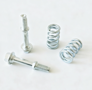 Kit de boulons et écrous de collecteur d'échappement universels en acier au carbone M10x1.5, 2 pièces, avec 2 ressorts, neufs - Product Image 2