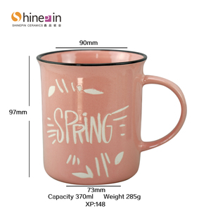 Tazze in Ceramica Personalizzabili Stile Nordico Minimalista, Rosa all'Interno e Bianche all'Esterno, Ideali per <span class=keywords><strong>Dipingere</strong></span> - Product Image 2