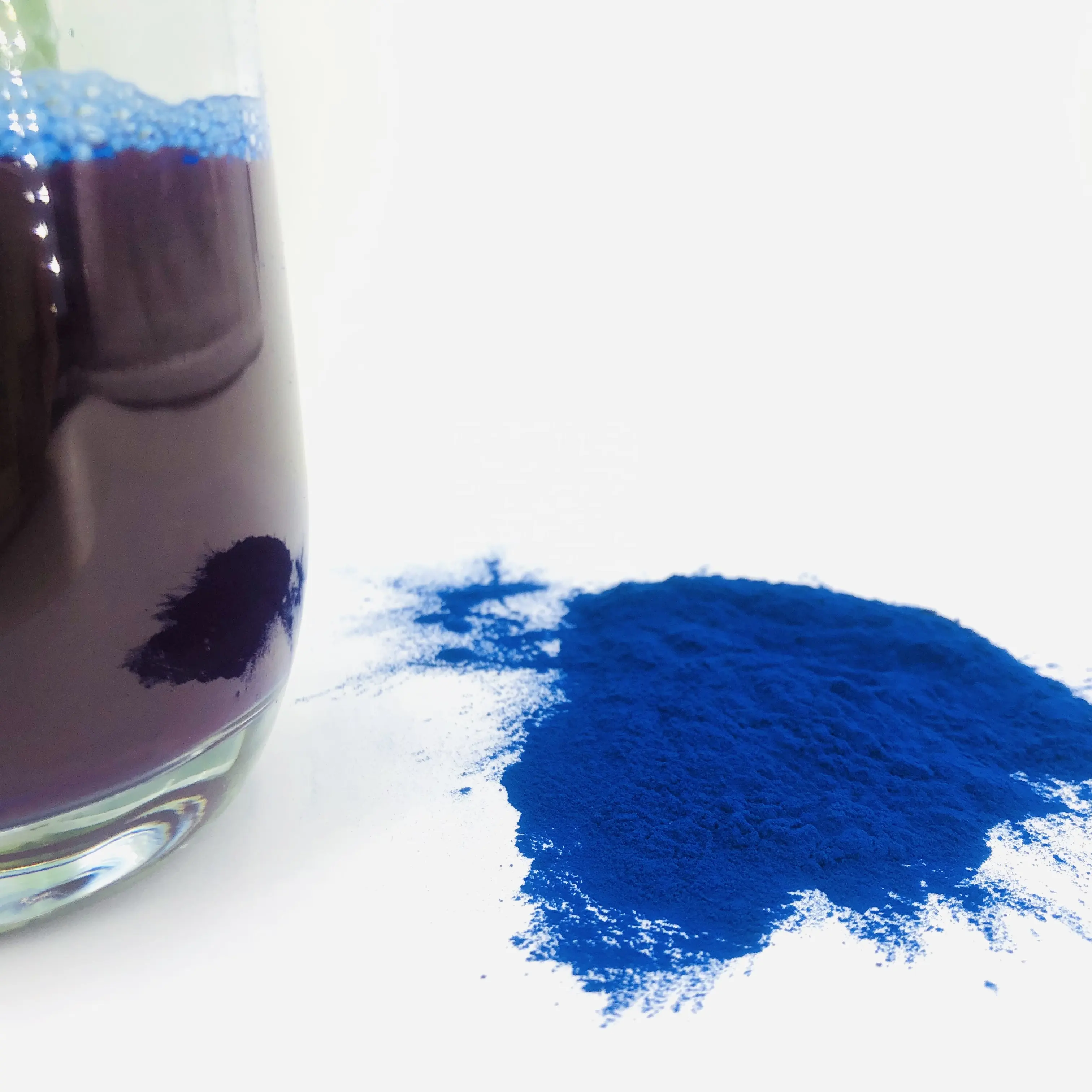 Pewarna biru E6 E18 E25 E40 bubuk Phycocyanin ekstrak Spirulina kelas makanan alami