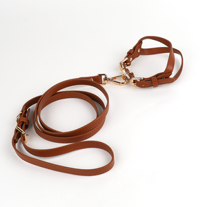 Arnés y Correa para Perro de Cuero Sintético de Lujo, Juego de Correa y <span class=keywords><strong>Collar</strong></span> de Cuero Personalizado para Mascotas - Product Image 3