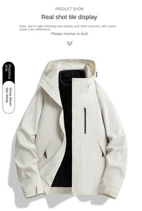Scellage thermique complet extérieur trois-en-un hiver Rush <span class=keywords><strong>veste</strong></span> hommes femmes détachable coupe-vent col montant Logo avant - Product Image 2