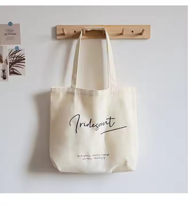 Bolsa de lona de compras de algodón duradera lavable de tamaño de logotipo personalizado de diseñador grande de viaje promocional - Product Image 6