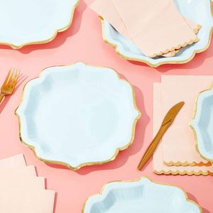 Platos Desechables de Papel de 9 Pulgadas, Diseño Moderno, Decoraciones para Fiestas Temáticas, Bodas y Días Festivos, Gran Venta - Product Image 3