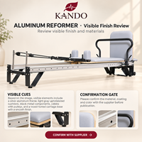 Mesin Reformer Pilates Aluminium Komersial untuk Pelatihan Studio, Peralatan Multifungsi yang Dapat Disesuaikan untuk Kekuatan dan Fleksibilitas