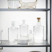 Nouveau design Bouteilles en verre vides givrées Bouteilles en verre 100ml 500ml 750ml Rhum Tequila Vin Brandy Bouteille vide 500ml