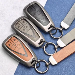 Funda de Cuero y Aleación de Zinc para Llave de Coche con Control Remoto para Changan CS35 Plus, CS55 PLUS, CS75 PLUS, Eado, <span class=keywords><strong>UNI</strong></span>-T, <span class=keywords><strong>UNI</strong></span>-K, Oushang X5, X7 EV - Product Image 2