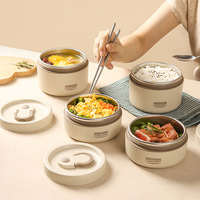 Boîte à lunch de haute qualité en acier inoxydable 304, isotherme, étanche, compatible micro-ondes, empilable, boîte bento pour le bureau