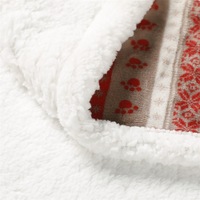 Sherpa — couverture tricotée en laine, plaid épais et chaud, vintage et personnalisé, pour décoration de noël, en hiver,