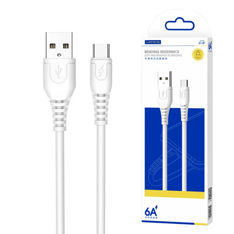 PESTON di alta qualità cavo Usb di ricarica rapida cavo cellulare sincronizzazione dati ricarica S1 cavi caricatore 6a cavo di ricarica veloce Usb scatola di carta