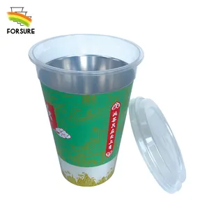 1000 ml 34 oz Factory Direct Sell Disposable Plastic Cup Food Grade PP Drinks Cup Clear Bubble Tea Cup