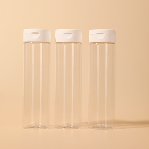 Vide 250g <span class=keywords><strong>360ml</strong></span> épaule plate PET clair bouteille à presser en plastique de qualité alimentaire ketchup miel bouteilles d'huile d'olive condiment conteneur - Product Image 1