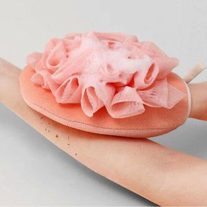 Gant de bain exfoliant kess marocain 2 en 1 de haute qualité pour bain corporel éponge luffa - Product Image 6