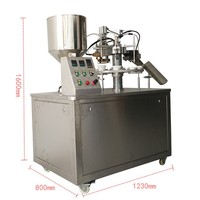 Machine semi-automatique rotative de scelleur de remplissage de tube pour le lait condensé de Vaseline de gel de confiture de ketchup de dentifrice de lotion crème