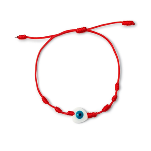 Bracelet porte-bonheur œil rouge en acier inoxydable avec cordon réglable, bijoux tendance - Product Image 2
