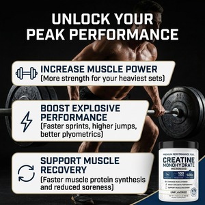 Creatina Monohidrato en Polvo Micronizado para Adultos 500g, Mayor Fuerza Muscular, Rendimiento Atlético Mejorado, Resistencia Mejorada - Product Image 2