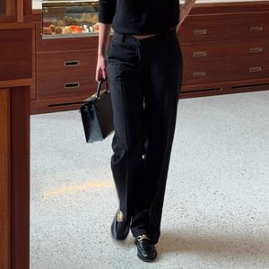 Pantalon large à taille haute pour femme, couleur unie, décontracté, pour le bureau, printemps et automne - Product Image 2