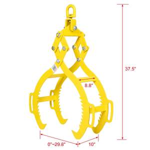 Heavy Duty DB 28 \ "pinces à bûches de levage de bûches de bois Grabber 4 griffes en acier massif nouvel état pour les industries de la construction - Product Image 2