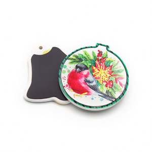 Aimants de réfrigérateur promotionnels en céramique DIY, impression en relief, souvenirs faits main, style mosaïque espagnole, aimants de réfrigérateur en forme d'éventail - Product Image 3