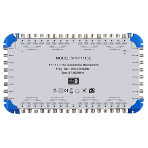 衛星テレビマルチスイッチ17X17X16マルチスイッチ衛星アンテナ16出力グレードデジタルマルチスイッチ