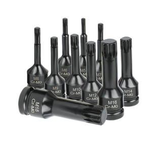 1/2 "<span class=keywords><strong>DR</strong></span>. Darbe Spline Bit lokma seti M5 M6 M7 M8 M9 M10 M12 M14 M16 M18 78mm uzunluk - Product Image 3