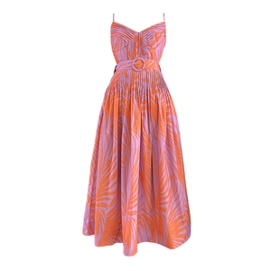 Vendita all'Ingrosso di <span class=keywords><strong>Abbigliamento</strong></span> Boutique, Nuovi Stili Estivi di Abiti da Donna con Lacci, Stampe <span class=keywords><strong>Retrò</strong></span> e Spalline Sottili - Product Image 3