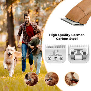 Cuchillas Desmontables A5 <span class=keywords><strong>de</strong></span> Acero Inoxidable y Cerámica con Base <span class=keywords><strong>de</strong></span> Acero con Alto Contenido <span class=keywords><strong>de</strong></span> Carbono, Compatibles con la Mayoría <span class=keywords><strong>de</strong></span> las Cortadoras <span class=keywords><strong>de</strong></span> <span class=keywords><strong>Pelo</strong></span> <span class=keywords><strong>para</strong></span> Mascotas - Product Image 2