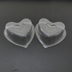 Plateau jetable en plastique transparent, forme de cœur, pour nourriture, chocolat, 50 unités - Product Image 4