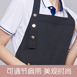 Delantales Personalizados con Logotipos Impresos para Cocina, Restaurante, Cafetería, Impermeables, Resistentes al Aceite, Ropa de Trabajo Unisex, Tejidos en Negro y Marrón - Product Image 5