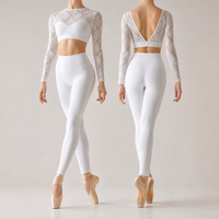 Hauts en maille pour femmes, t-shirts à manches longues, hauts courts rembourrés transparents pour le yoga et leggings, ensembles de vêtements de sport, tenues de yoga pour la salle de sport