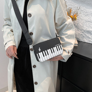 Personalized Piano Bag Korean Style Fashion Contrasting Color Single Shoulder Crossbody <strong>Small</strong> square Bag - Product Image 2